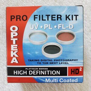 Opteka OPT3FK58mm 58mm 3 Piece Pro Filter Kit Includes UV, PL, FL-D